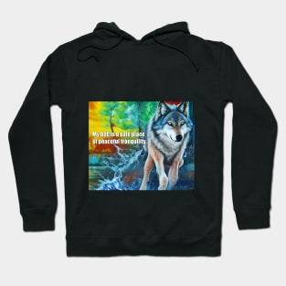 Safety mantra with wolf Hoodie